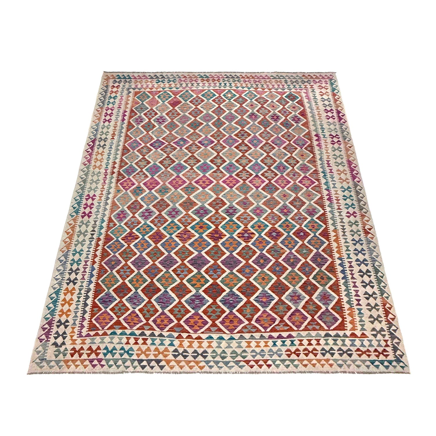 Hand Knotted Flatweave Kilim 9' 9" x 13' 1" ft / 298 x 398 cm - No. P36911