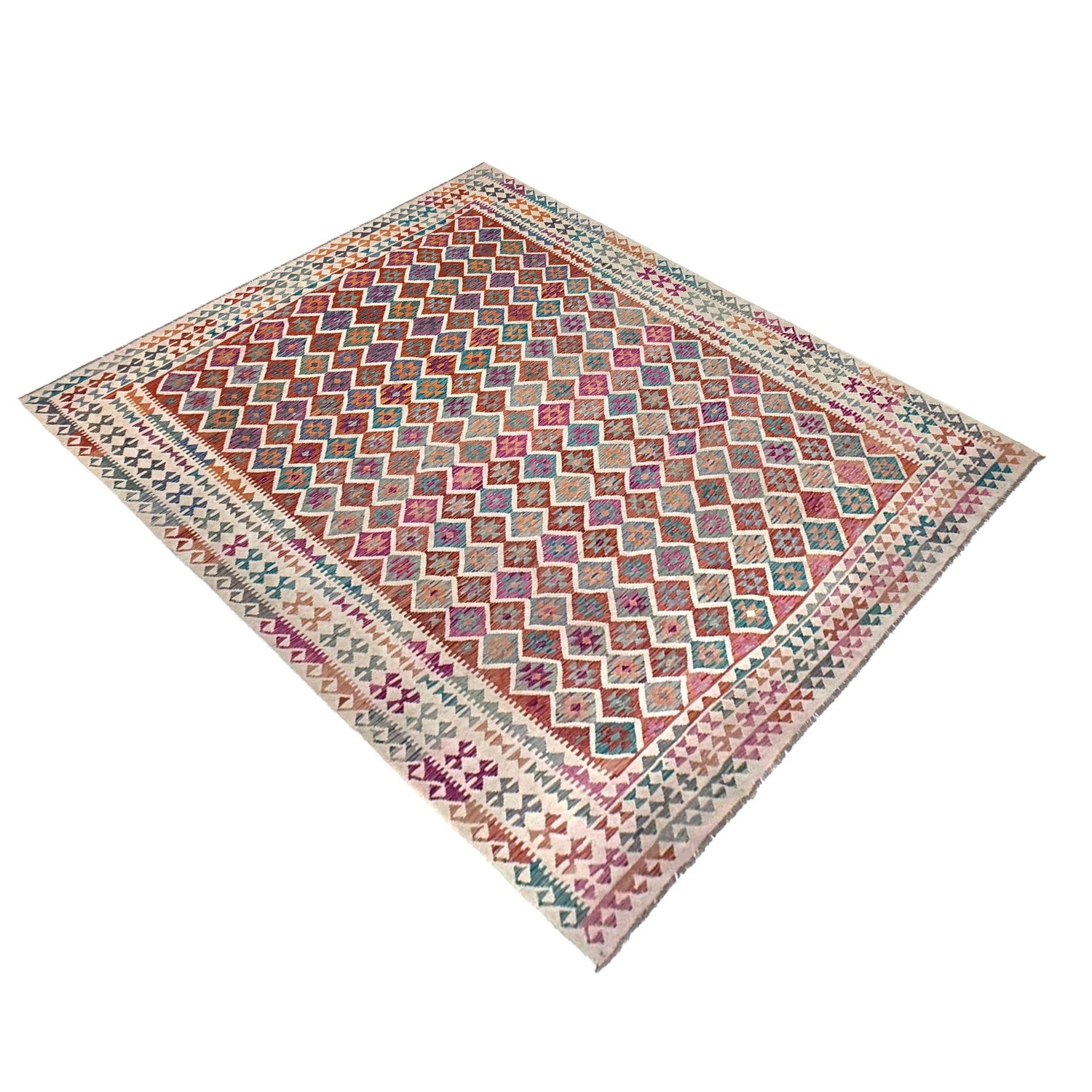 Hand Knotted Flatweave Kilim 9' 9" x 13' 1" ft / 298 x 398 cm - No. P36911