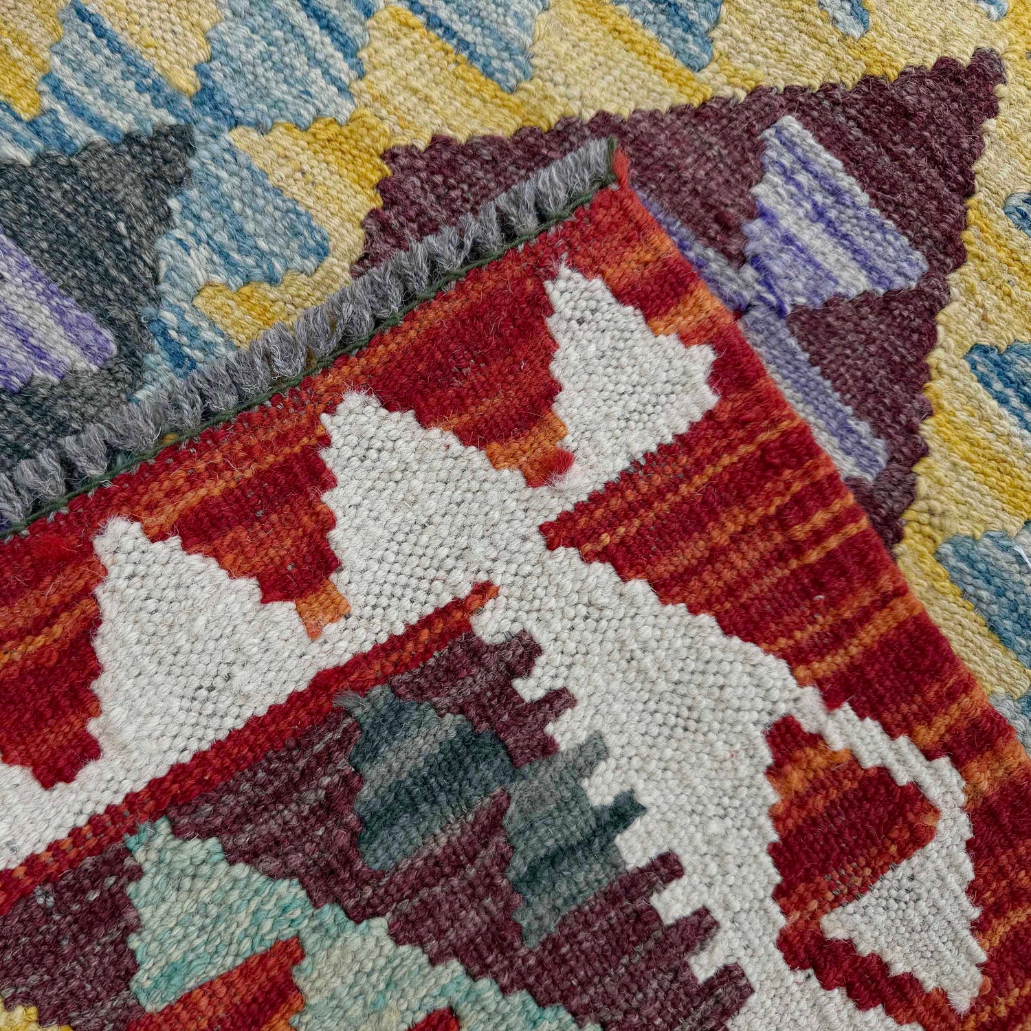Hand Made Afghan Kilim Runner 2' 9" x 7' 9" ft / 85 x 235 cm - No. P36945