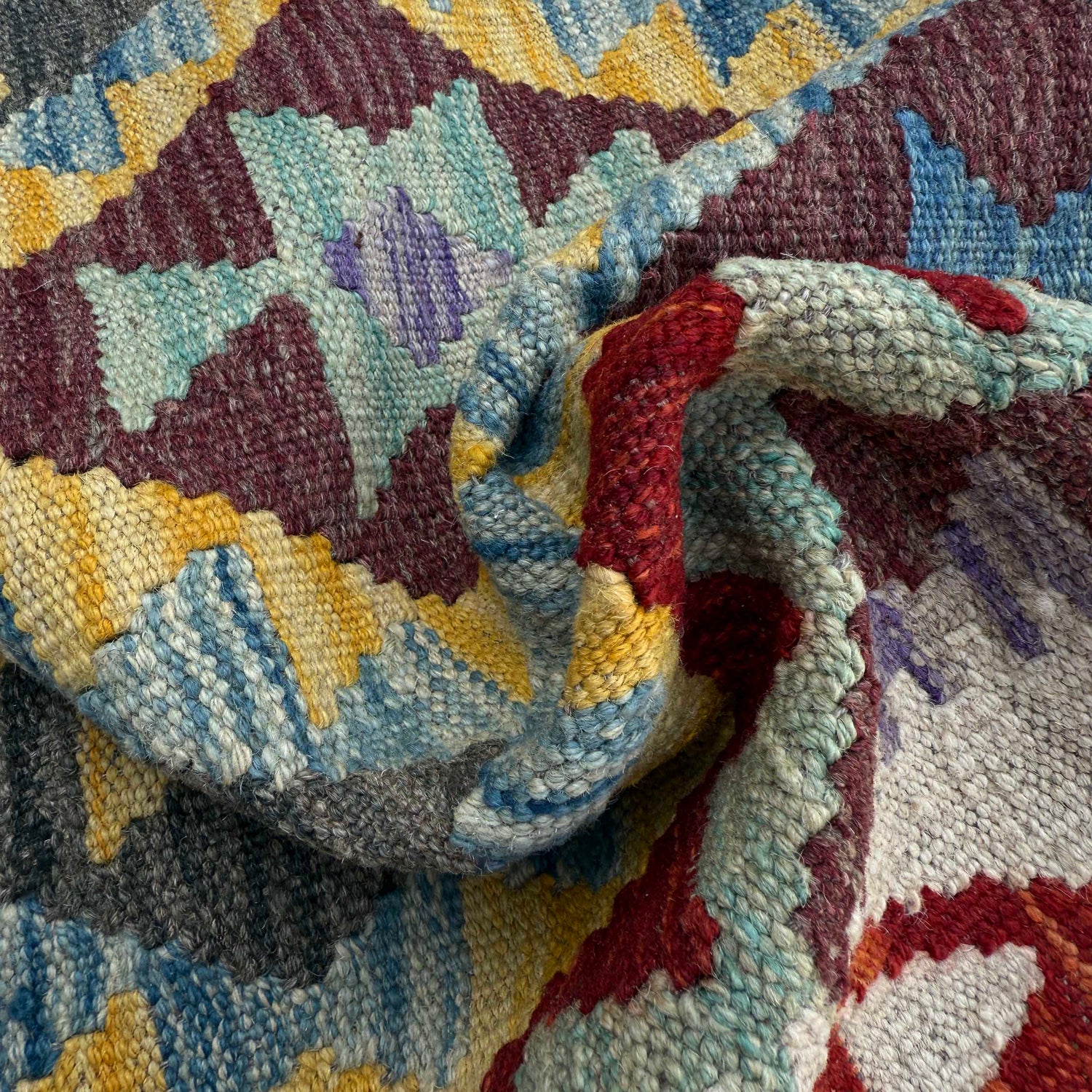 Hand Made Afghan Kilim Runner 2' 9" x 7' 9" ft / 85 x 235 cm - No. P36945