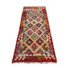 Multi Color ful Flat-Weave Wool Kilim Runner 2' 5" x 6' 3" ft / 74 x 191 cm - No. P36964