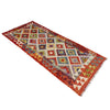Multi Color ful Flat-Weave Wool Kilim Runner 2' 5" x 6' 3" ft / 74 x 191 cm - No. P36964