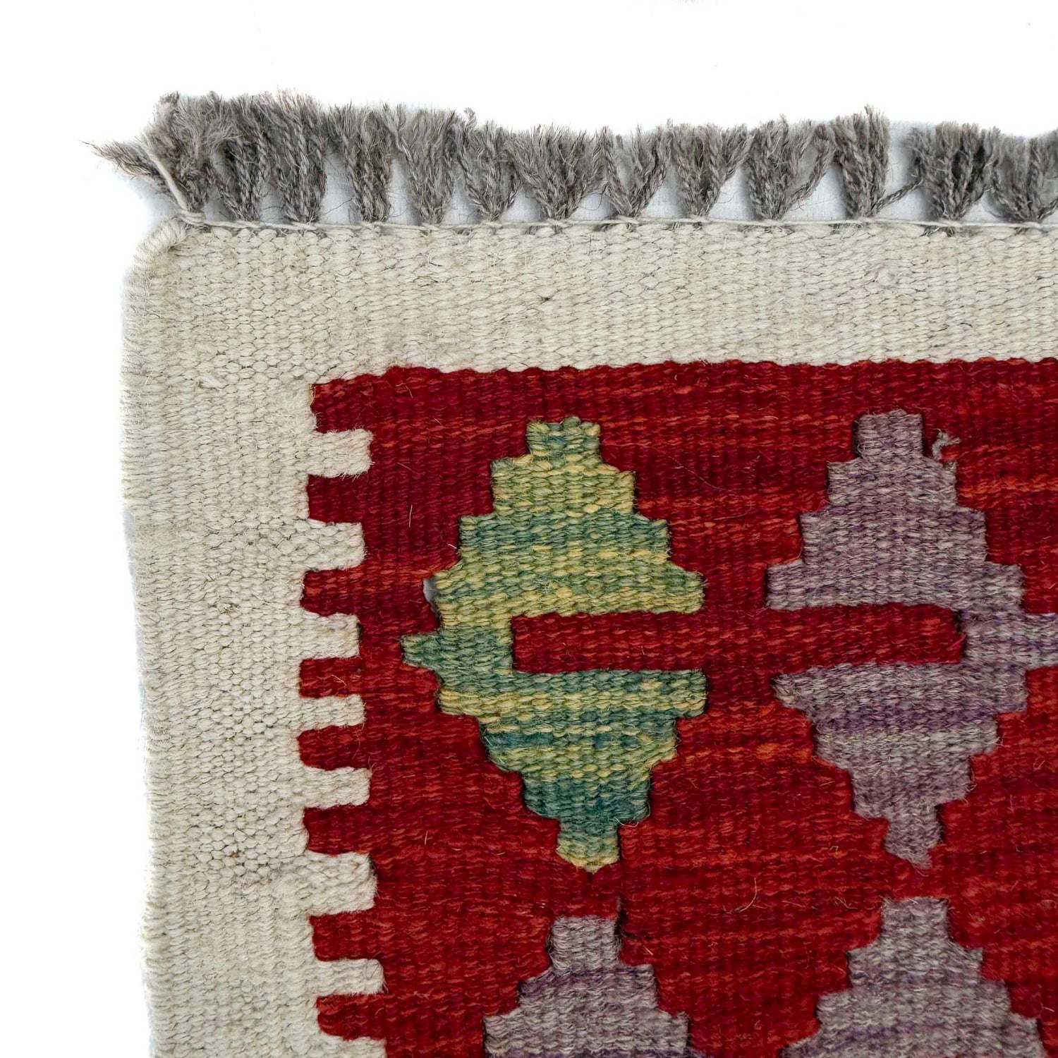 Hand Knotted Afghan Style Kilim Runner 2' 6" x 5' 11" ft / 76 x 180 cm - No. P36970