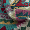 Multi Color ful Flat-Weave Wool Kilim Runner 2' 10" x 9' 10" ft / 87 x 300 cm - No. P36976