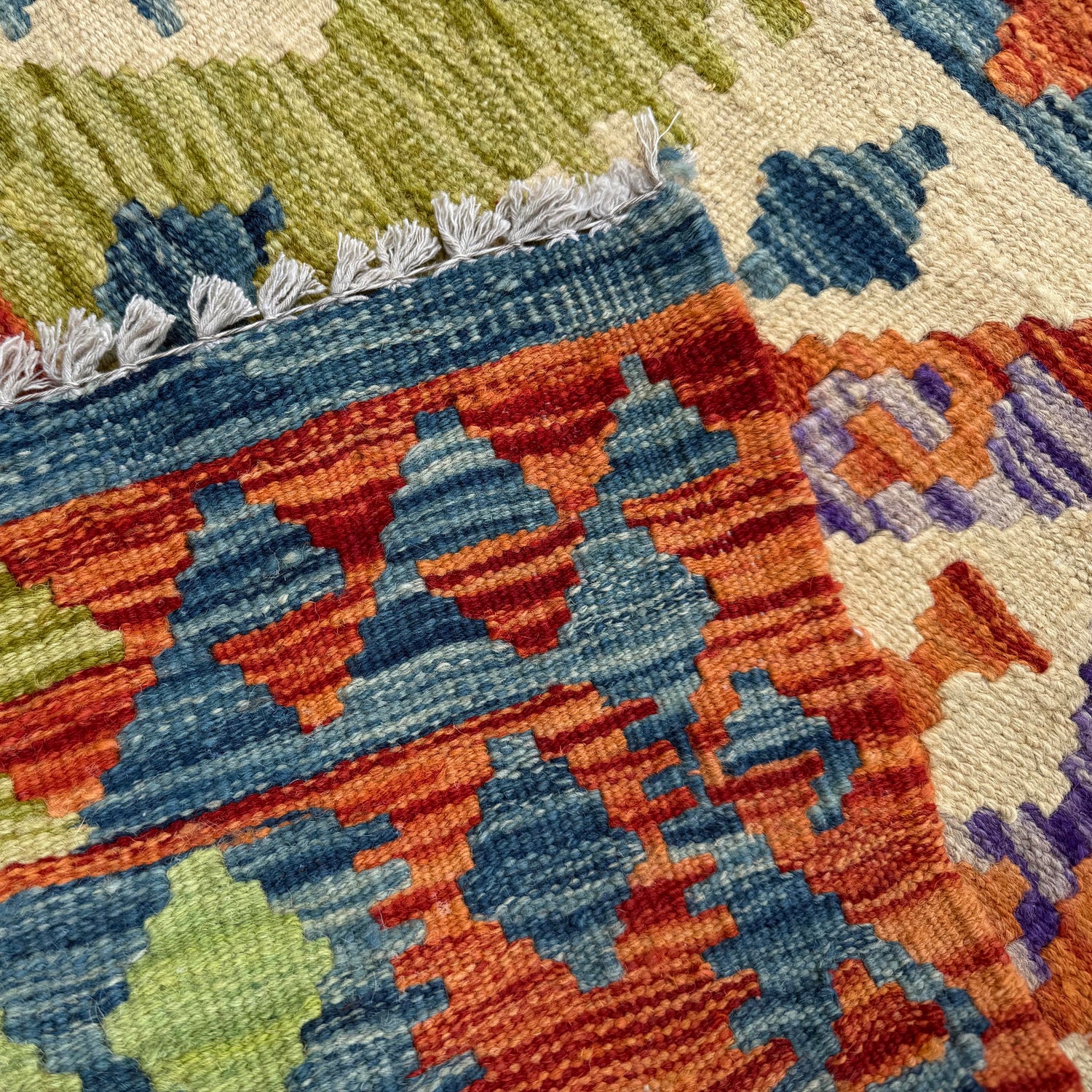 Handmade Vegetable Kilim Runner 2' 5" x 9' 3" ft / 74 x 283 cm - No. P36978