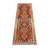 Multi Color ful Flat-Weave Wool Kilim Runner 2' 7" x 9' 6" ft / 80 x 289 cm - No. P36980