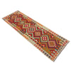 Multi Color ful Flat-Weave Wool Kilim Runner 2' 7" x 9' 6" ft / 80 x 289 cm - No. P36980