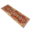 Multi Color ful Flat-Weave Wool Kilim Runner 2' 7" x 9' 6" ft / 80 x 289 cm - No. P36980