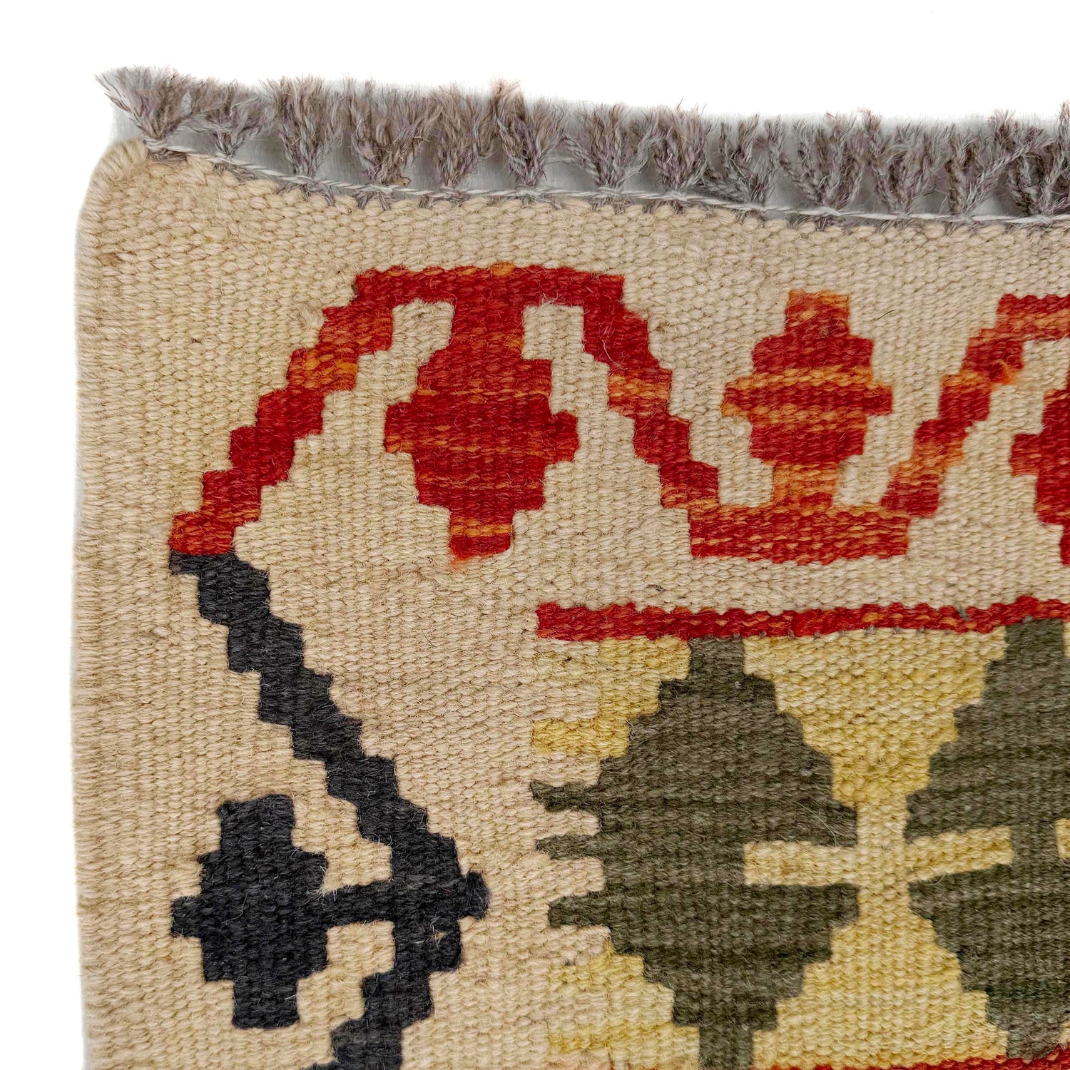 Multi Color ful Flat-Weave Wool Kilim Runner 2' 7" x 9' 6" ft / 80 x 289 cm - No. P36980