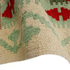 Multi Color ful Flat-Weave Wool Kilim Runner 2' 7" x 9' 6" ft / 80 x 289 cm - No. P36980