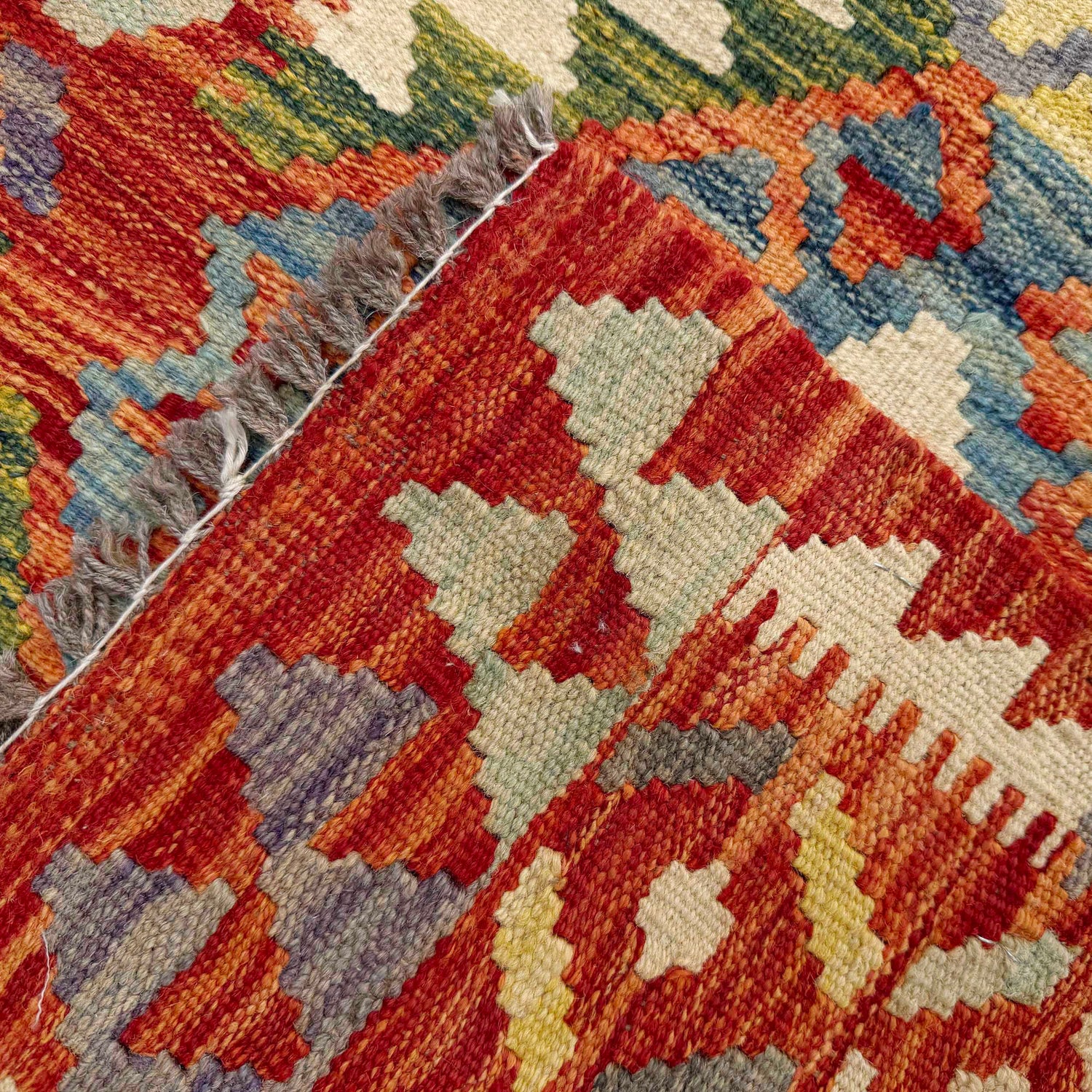 Hand Woven Wool Kelim Runner 2' 5" x 6' 5" ft / 73 x 196 cm - No. P36991