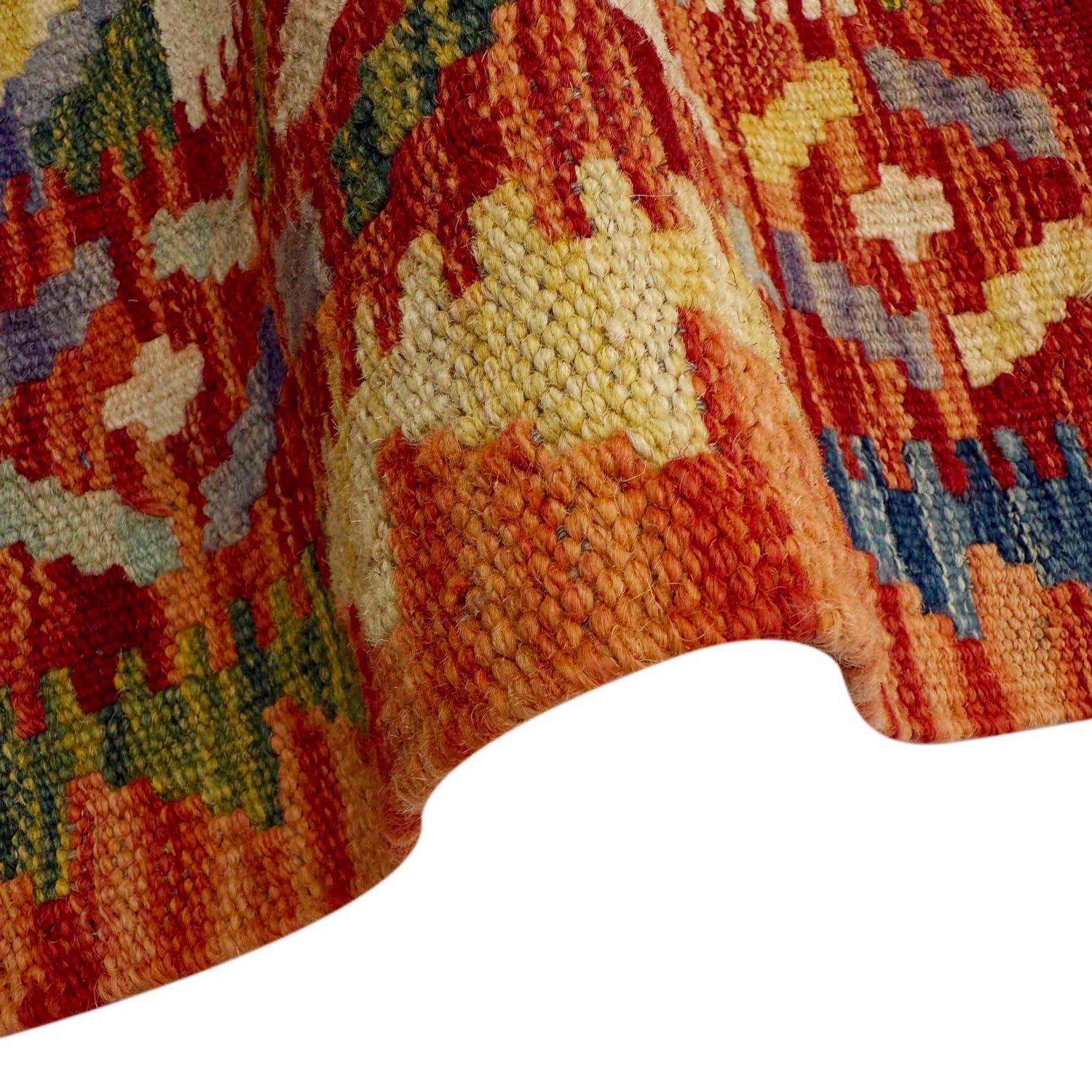 Hand Woven Wool Kelim Runner 2' 5" x 6' 5" ft / 73 x 196 cm - No. P36991