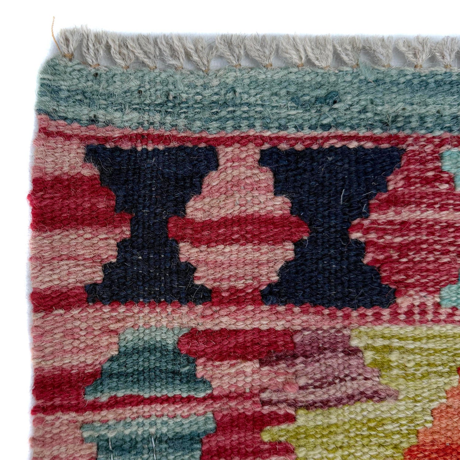 Handmade Turkish Design Wool Kilim Runner 2' 9" x 6' 7" ft / 84 x 200 cm - No. P36993