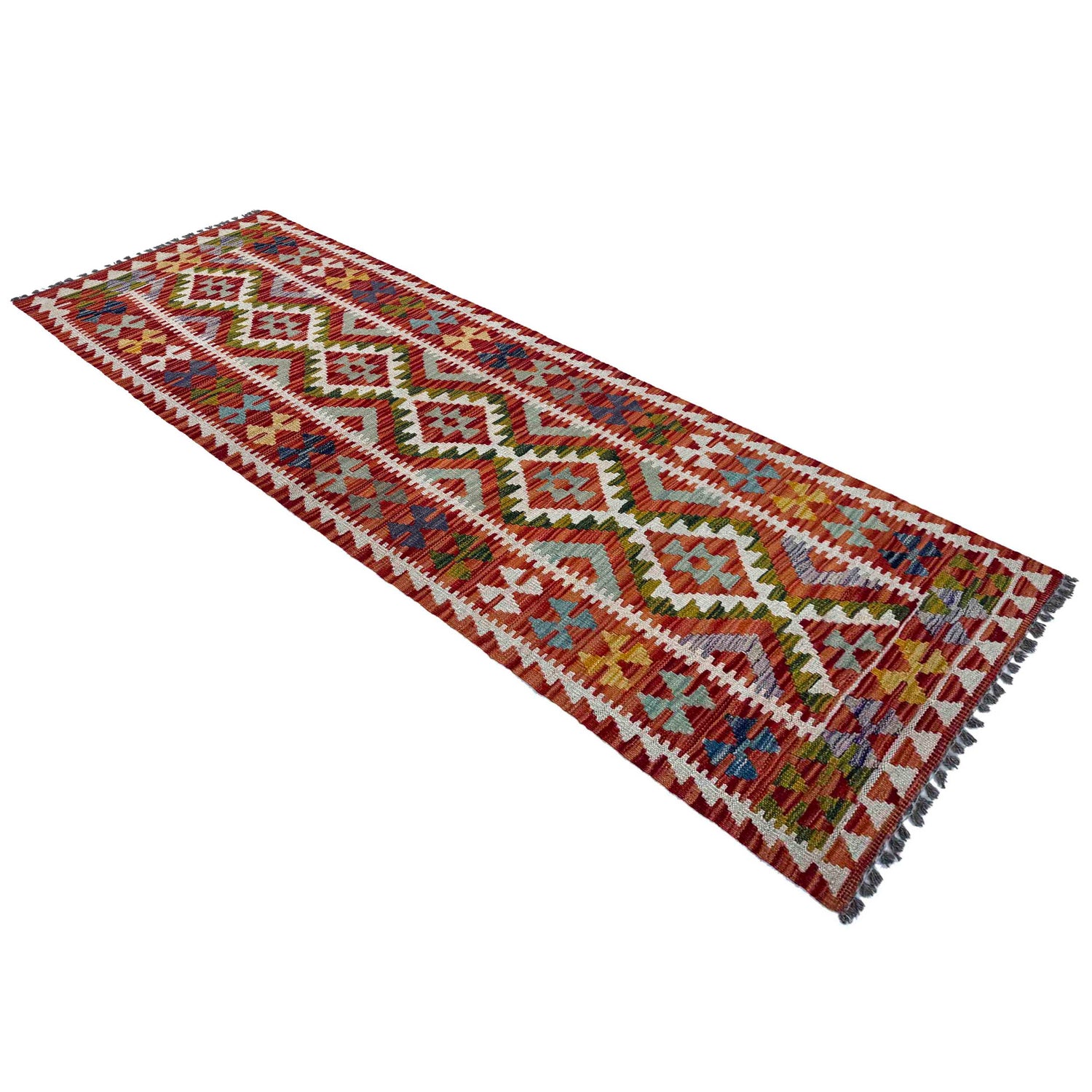 Short Chobi Kilim Runner 2' 4" x 6' 11" ft / 72 x 210 cm - No. P36994