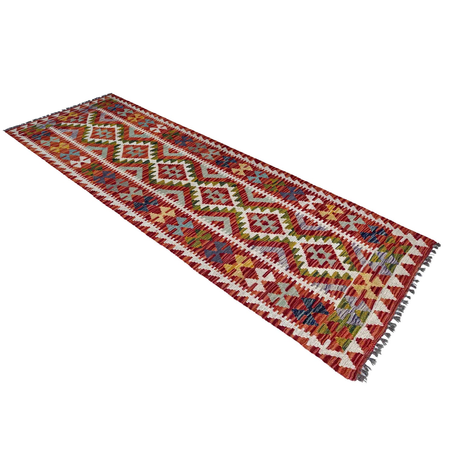 Short Chobi Kilim Runner 2' 4" x 6' 11" ft / 72 x 210 cm - No. P36994