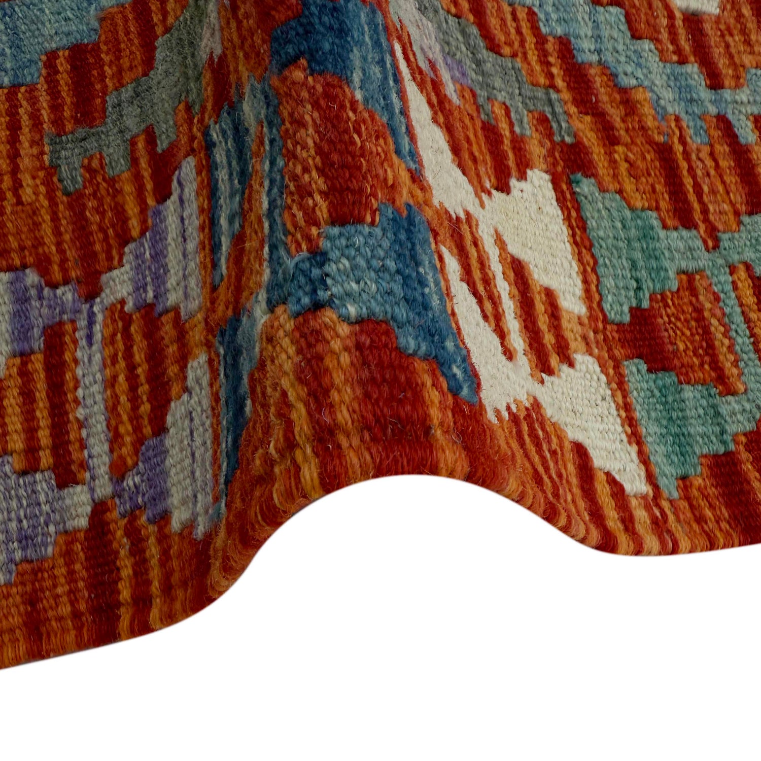 Hand Knotted Flatweave Kilim Runner 2' 7" x 6' 4" ft / 79 x 194 cm - No. P37002