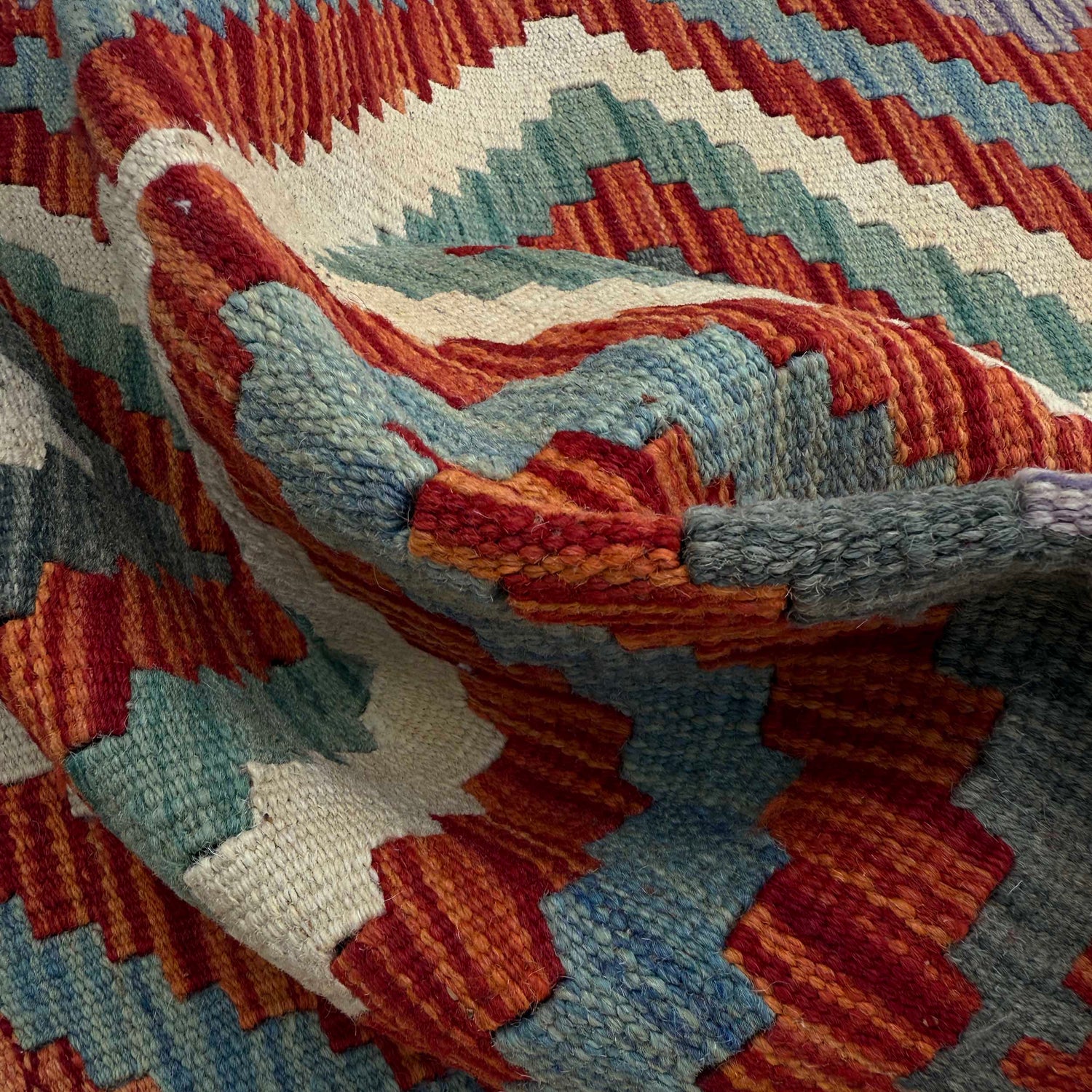 Hand Knotted Flatweave Kilim Runner 2' 7" x 6' 4" ft / 79 x 194 cm - No. P37002