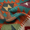 Multi Color ful Flat-Weave Wool Kilim Runner 2' 7" x 9' 6" ft / 79 x 290 cm - No. P37012