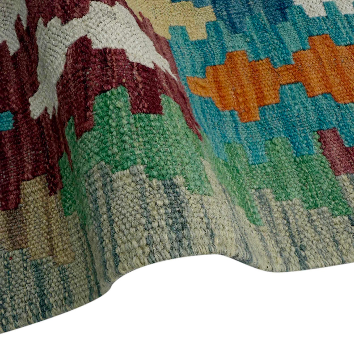 Handmade Vegetable Kelim Runner 2' 6" x 9' 10" ft / 77 x 299 cm - No. P37016