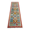Hand Knotted Afghan Style Kilim Runner 2' 9" x 9' 8" ft / 83 x 294 cm - No. P37018