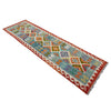 Hand Knotted Afghan Style Kilim Runner 2' 9" x 9' 8" ft / 83 x 294 cm - No. P37018