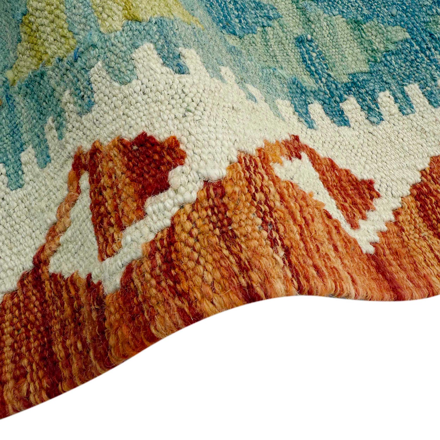 Hand Knotted Afghan Style Kilim Runner 2' 9" x 9' 8" ft / 83 x 294 cm - No. P37018