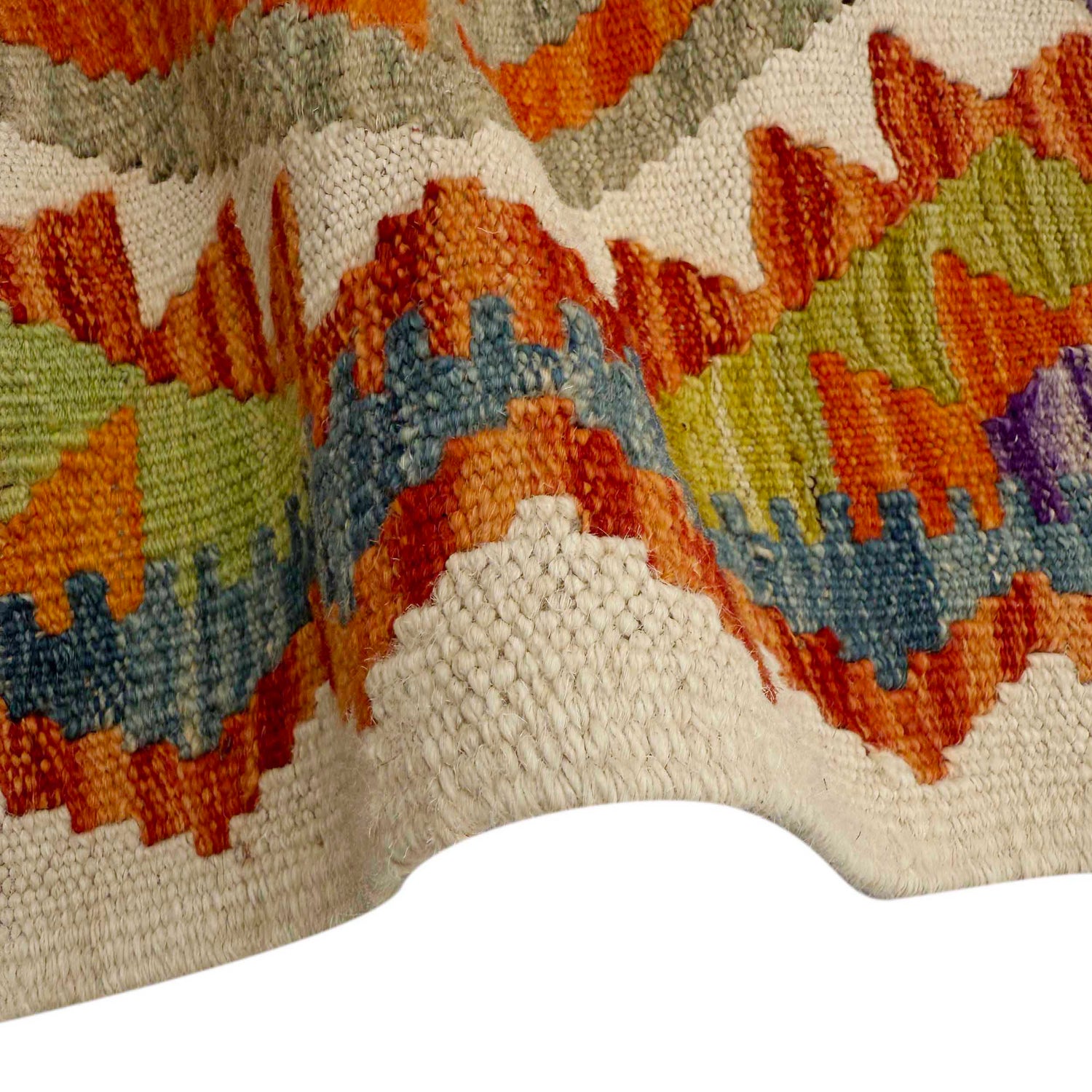Hand Knotted Flatweave Kilim Runner 2' 9" x 10' 2" ft / 84 x 310 cm - No. P37024