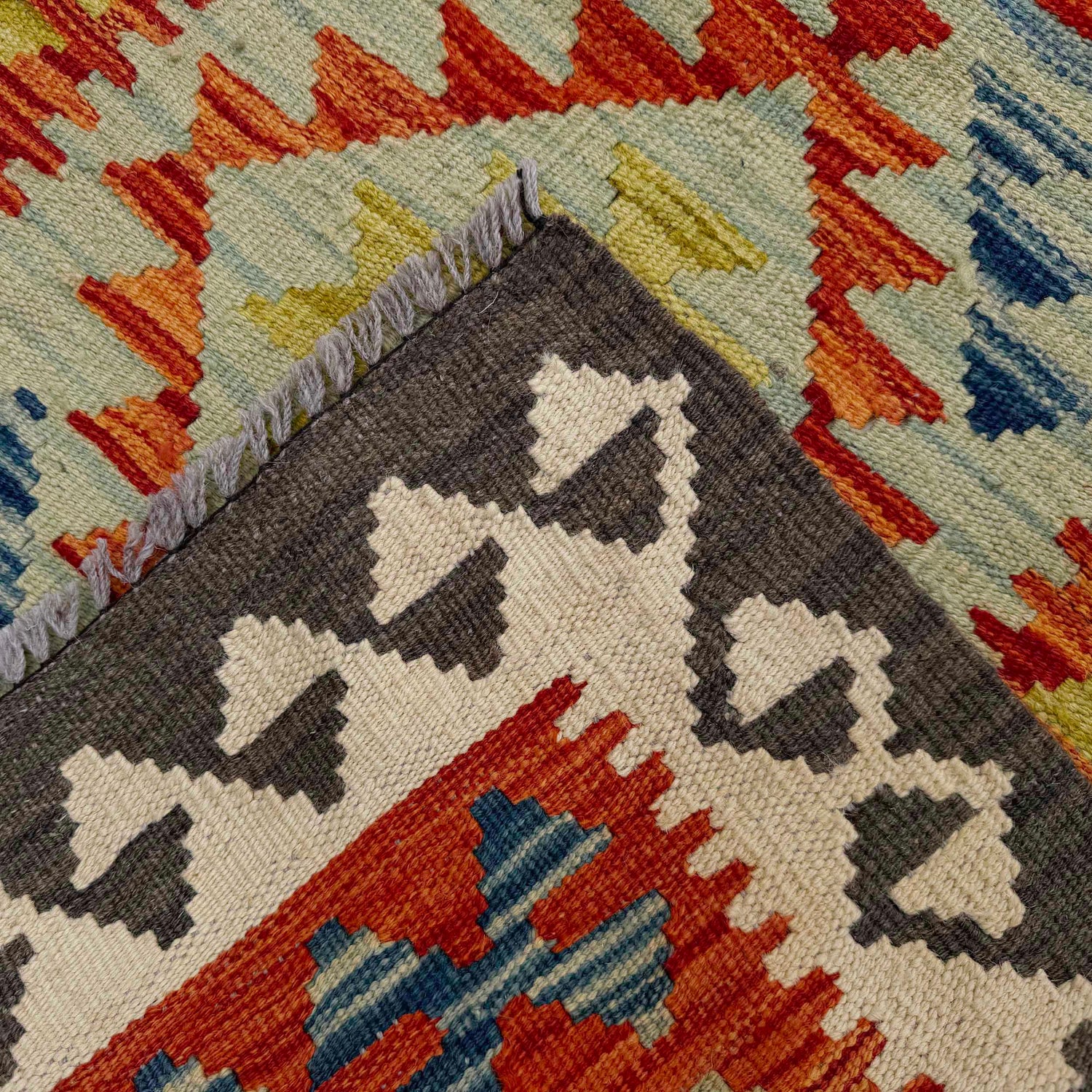 Handmade Afghan Vegetable Kilim Runner 2' 10" x 9' 6" ft / 87 x 290 cm - No. P37030