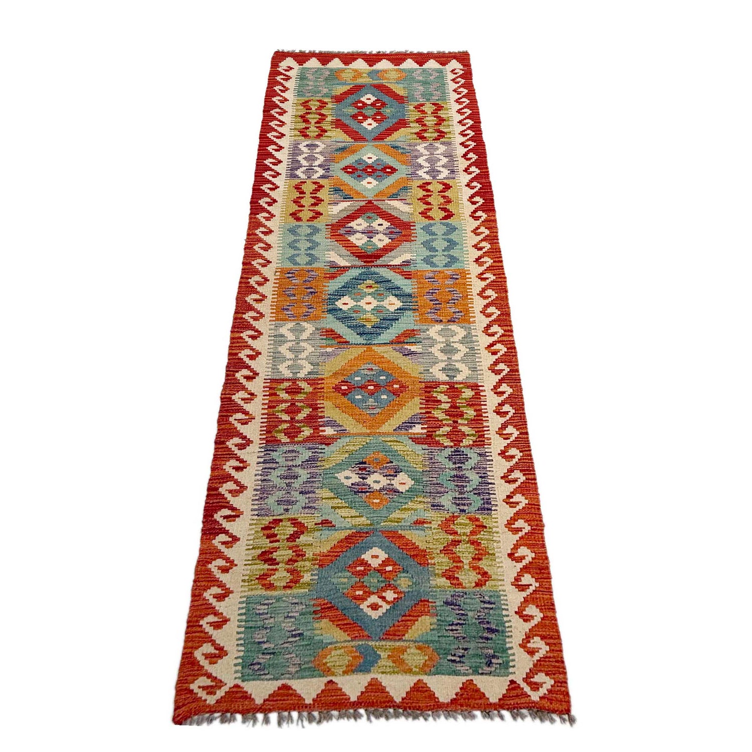Long Kilim Runner 2' 7" x 9' 1" ft / 78 x 276 cm - No. P37032