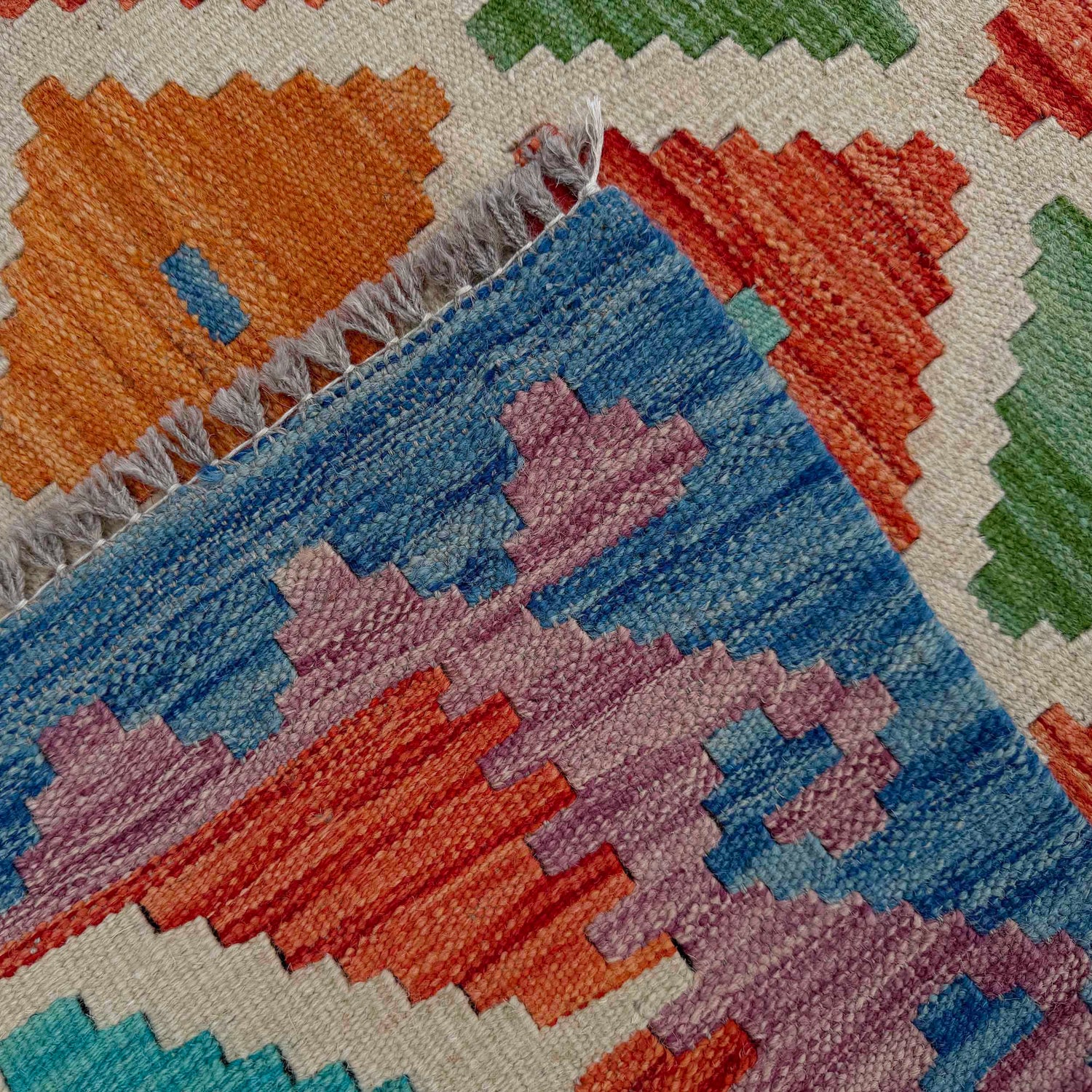 Handmade Vegetable Kilim Runner 2' 6" x 9' 9" ft / 77 x 297 cm - No. P37034