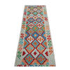 Hand Knotted Afghan Style Kilim Runner 2' 8" x 10' 0" ft / 82 x 305 cm - No. P37035