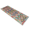 Hand Knotted Afghan Style Kilim Runner 2' 8" x 10' 0" ft / 82 x 305 cm - No. P37035