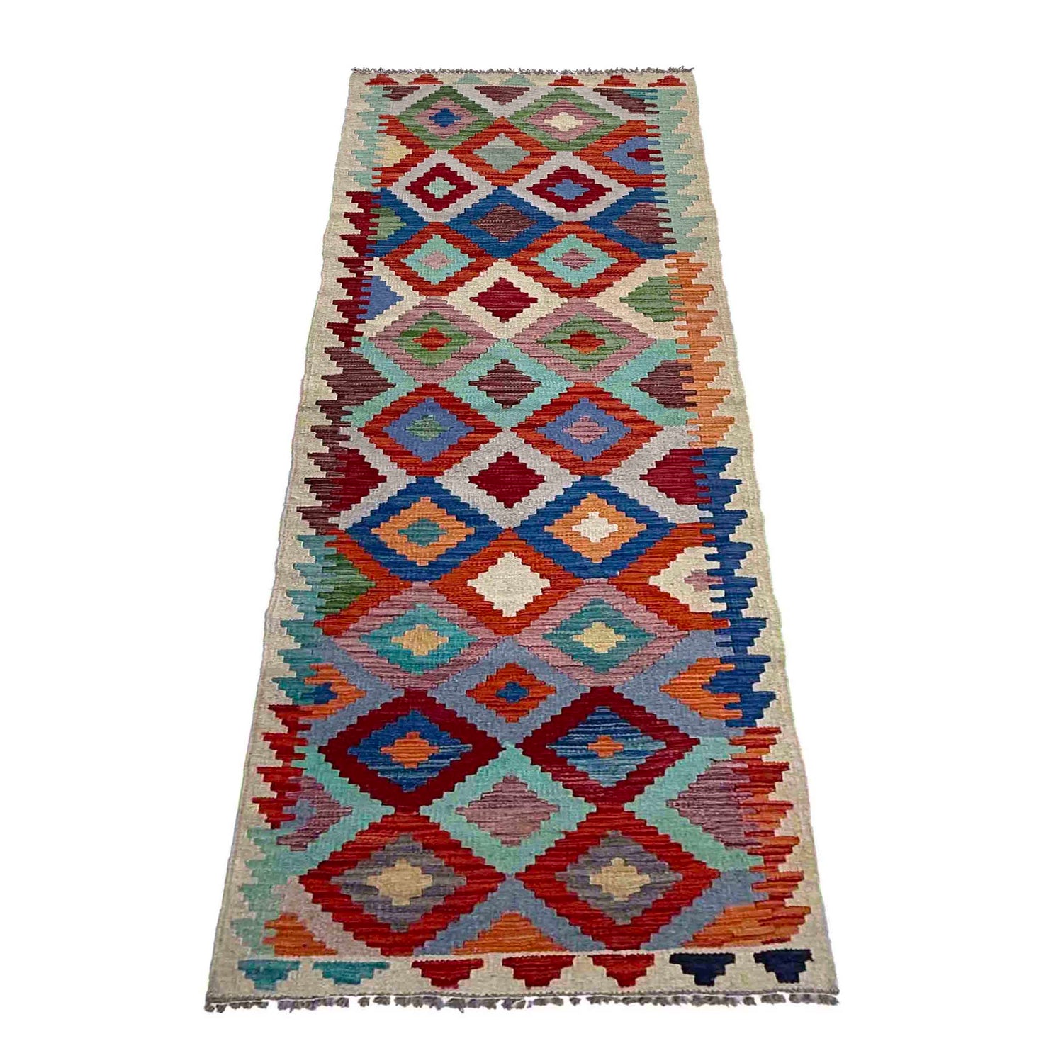 Short Kilim Runner 2' 4" x 7' 11" ft / 72 x 241 cm - No. P37036