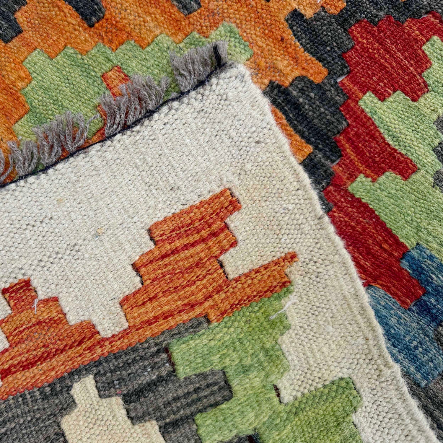 Handmade Vegetable Kelim Runner 2' 7" x 9' 3" ft / 80 x 283 cm - No. P37039