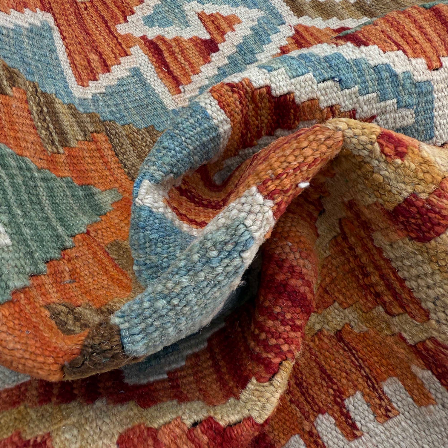 Hand Woven Wool Kelim Runner 2' 9" x 9' 9" ft / 85 x 298 cm - No. P37040