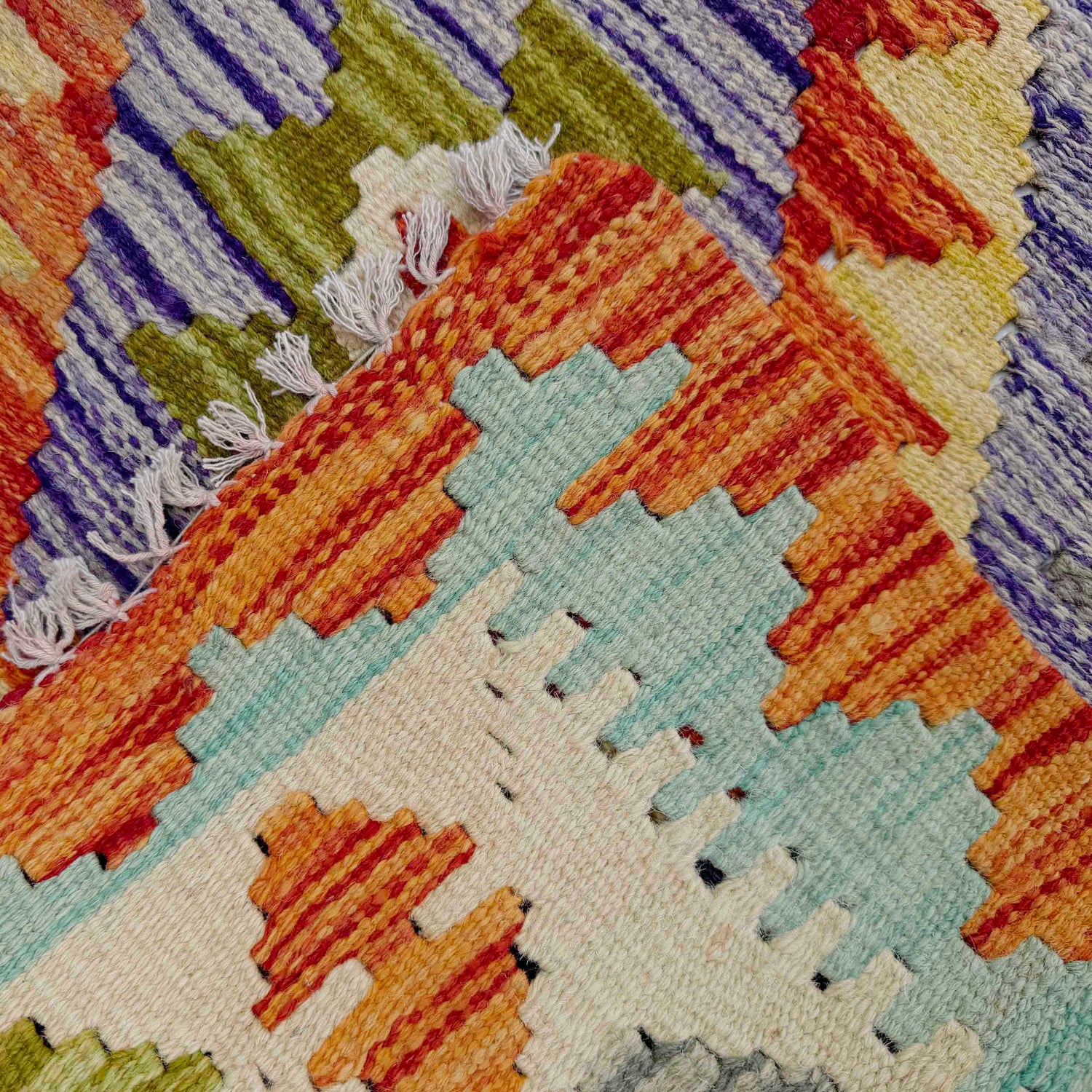 Handmade Vegetable Kelim Runner 2' 10" x 8' 0" ft / 87 x 244 cm - No. P37041
