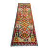 Hand Knotted Afghan Style Kilim Runner 2' 11" x 9' 5" ft / 88 x 288 cm - No. P37042