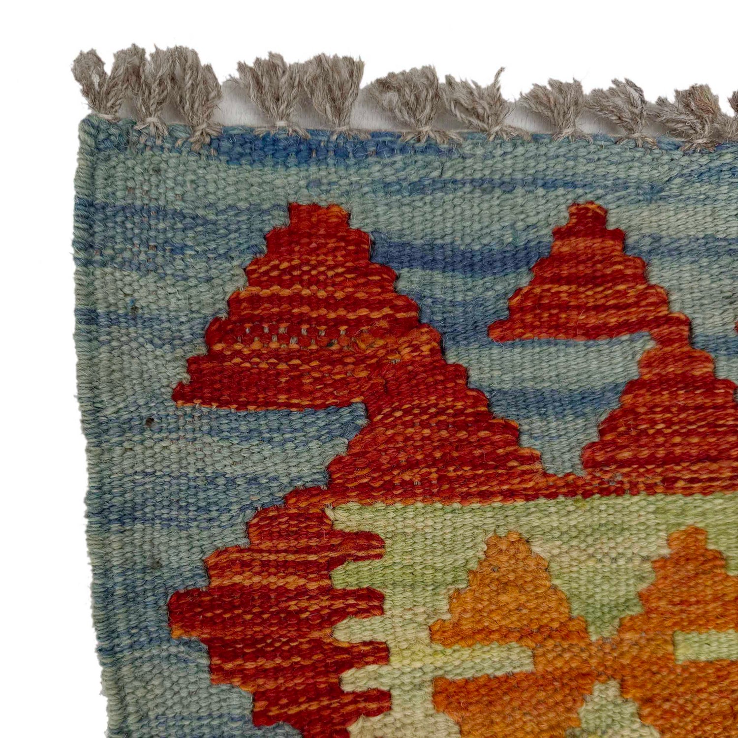 Hand Knotted Afghan Style Kilim Runner 2' 11" x 9' 5" ft / 88 x 288 cm - No. P37042
