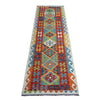 Handmade Turkish Design Wool Kilim Runner 2' 7" x 9' 8" ft / 80 x 295 cm - No. P37043