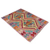 Multi Color ful Flat-Weave Wool Kilim 2' 7" x 3' 11" ft / 78 x 119 cm - No. P37047