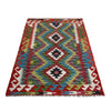 Multi Color ful Flat-Weave Wool Kilim 2' 9" x 4' 2" ft / 84 x 128 cm - No. P37053