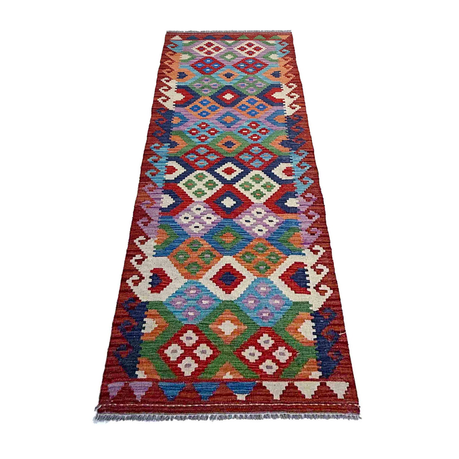 Long Chobi Kilim Runner 2' 7" x 9' 6" ft / 80 x 289 cm - No. P37055