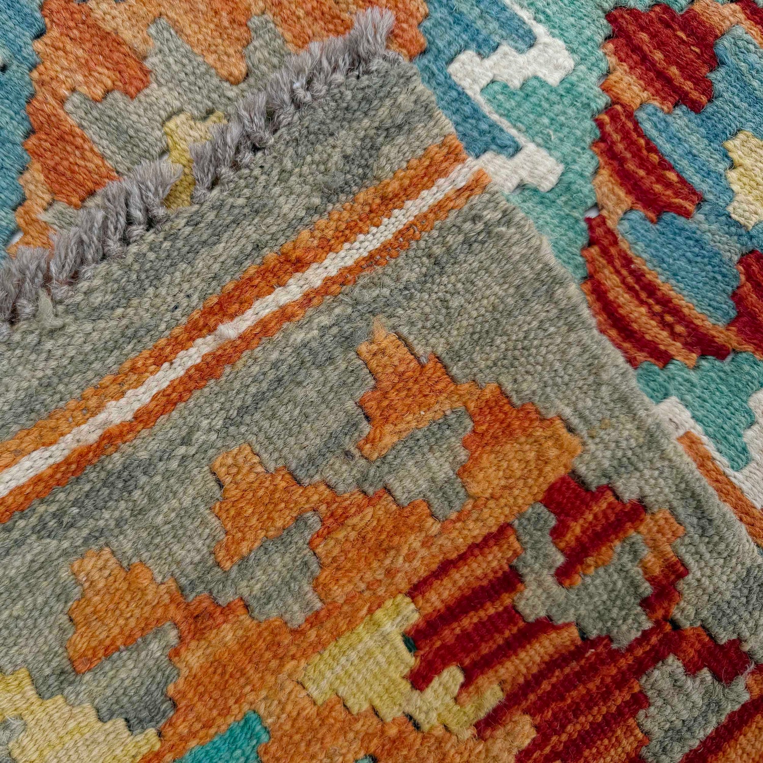Handmade Turkish Design Wool Kilim Runner 2' 9" x 9' 9" ft / 84 x 298 cm - No. P37059