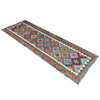 Hand Knotted Flatweave Kilim Runner 2' 9" x 9' 11" ft / 83 x 303 cm - No. P37060