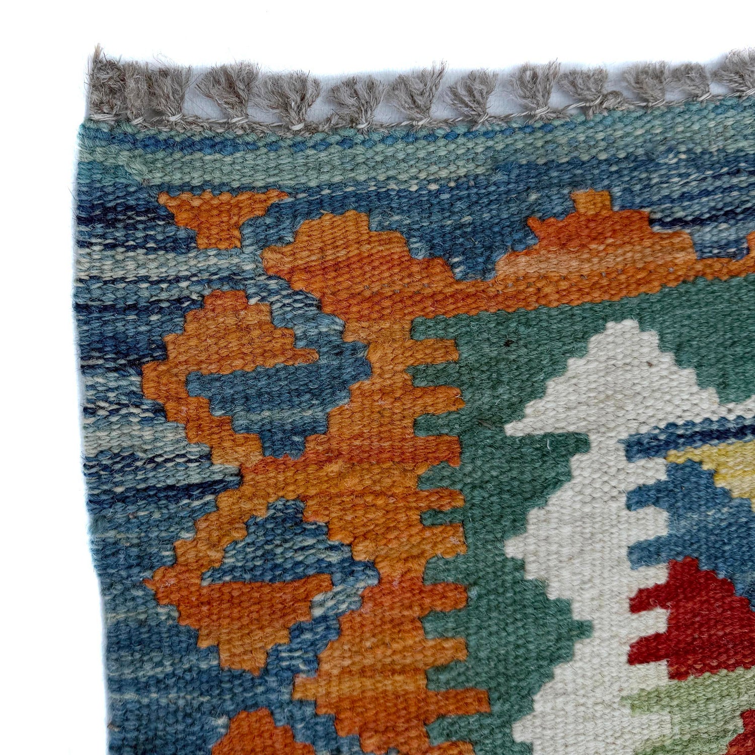 Hand Knotted Flatweave Kilim Runner 2' 9" x 9' 11" ft / 83 x 303 cm - No. P37060