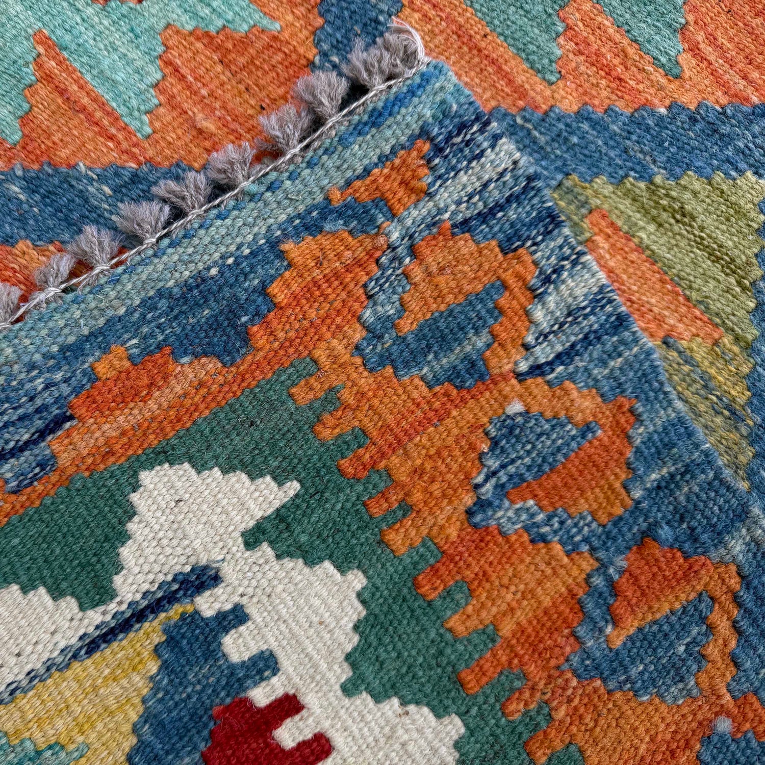 Hand Knotted Flatweave Kilim Runner 2' 9" x 9' 11" ft / 83 x 303 cm - No. P37060