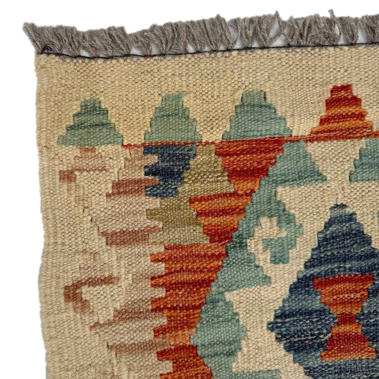 Hand Woven Wool Kelim Runner 2' 8" x 9' 8" ft / 82 x 294 cm - No. P37066