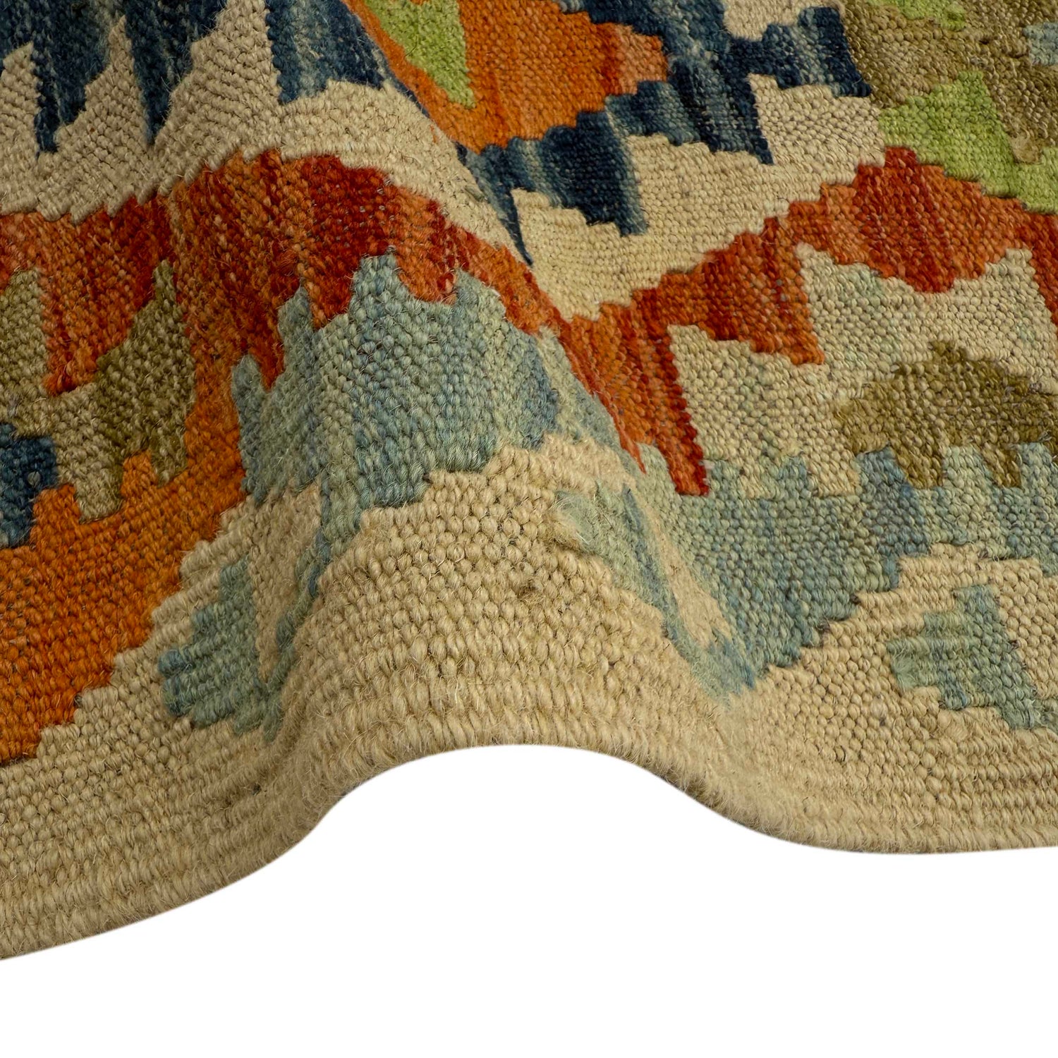 Hand Woven Wool Kelim Runner 2' 8" x 9' 8" ft / 82 x 294 cm - No. P37066
