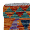 Multi Color ful Flat-Weave Wool Kilim Runner 2' 6" x 6' 3" ft / 76 x 190 cm - No. P37069