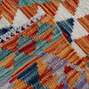 Multi Color ful Flat-Weave Wool Kilim Runner 2' 6" x 6' 3" ft / 76 x 190 cm - No. P37069